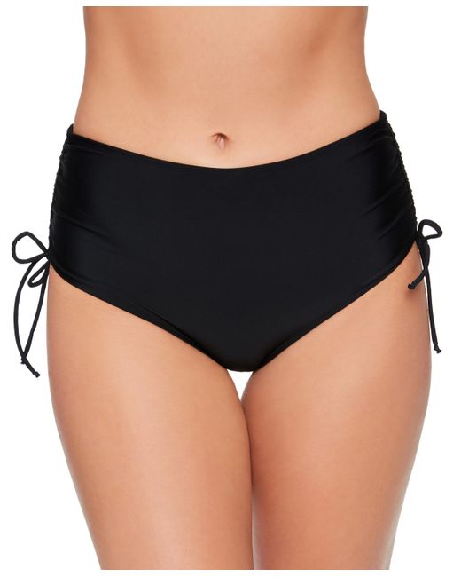 Salt + Cove Solid Shirred-Side High-Waist Bikini Bottoms Created for Macys Swimsuit