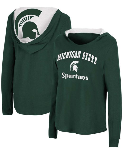 Colosseum Michigan State Spartans Catalina Hoodie Long Sleeve T-shirt
