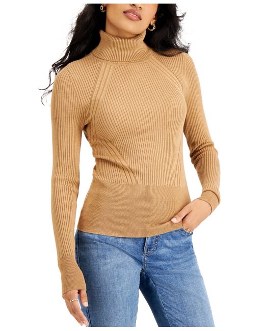 INC International Concepts Solid Ribbed Turtleneck Sweater Created for Macys
