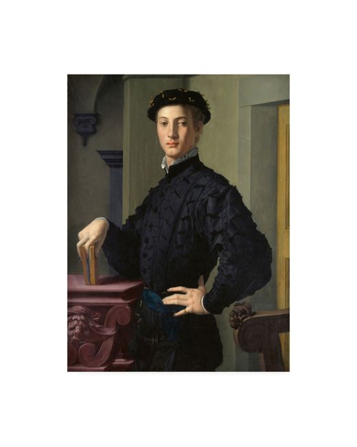 Trademark Global Agnolo Bronzino Portrait of a Young Man Bronzin Canvas Art 36.5 x 48