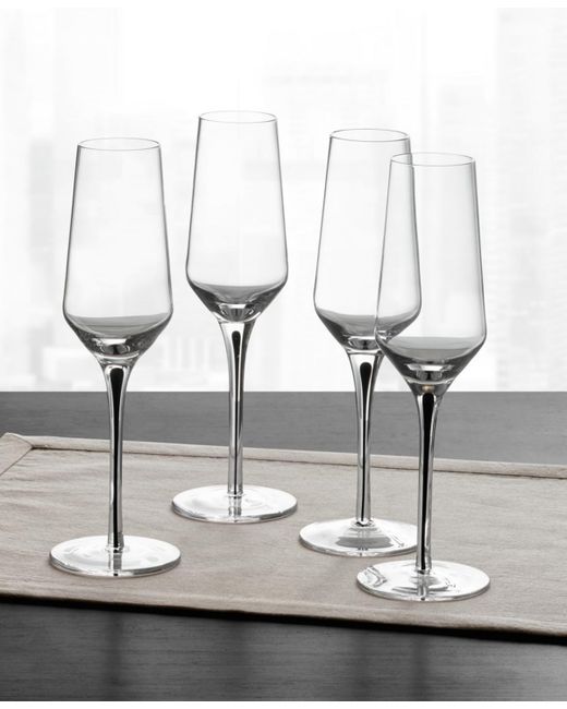 Hotel Collection Stem Champagne Glasses Set of 4 Created for Macys
