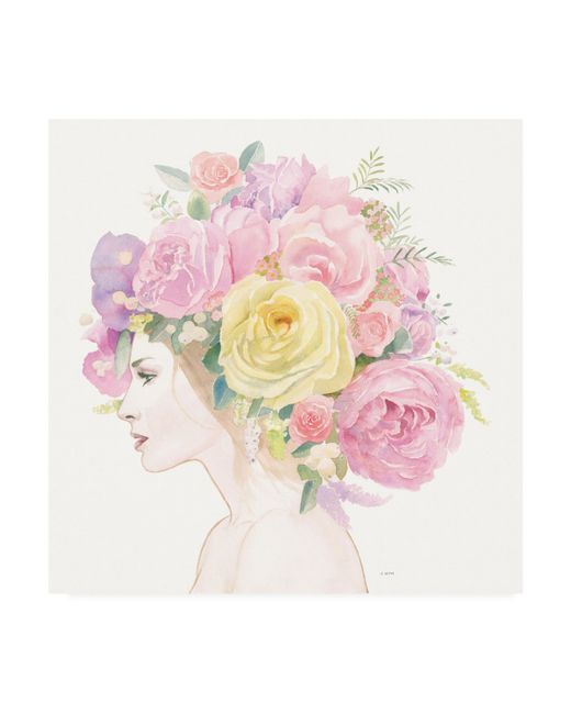 Trademark Global James Wiens Flowers in her Hair Canvas Art 36.5 x 48