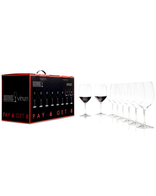 Riedel Vinum Bordeaux Wine Glasses 8 Piece Value Set