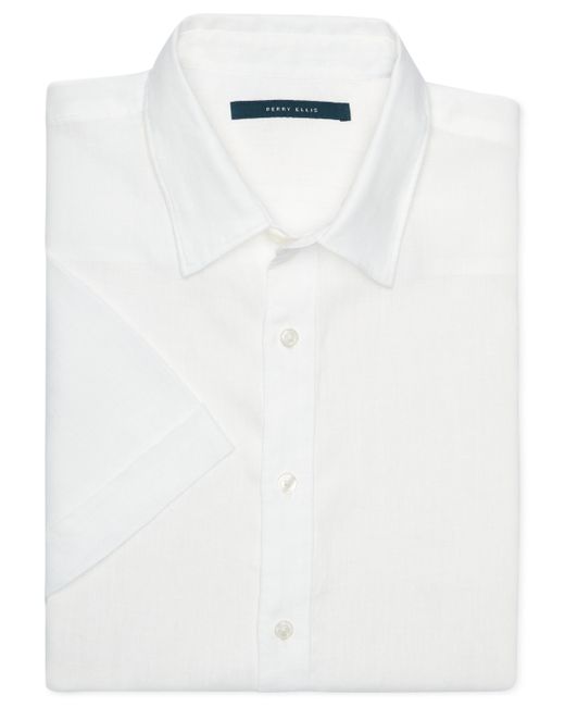 Perry Ellis Short-Sleeve Button-Front Shirt