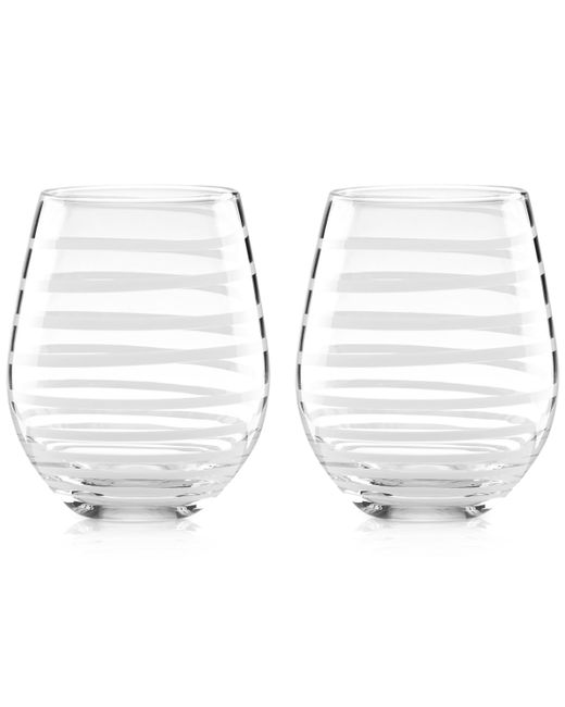Kate Spade New York Charlotte Street Collection 2-Pc. Stemless Wine Glasses Set