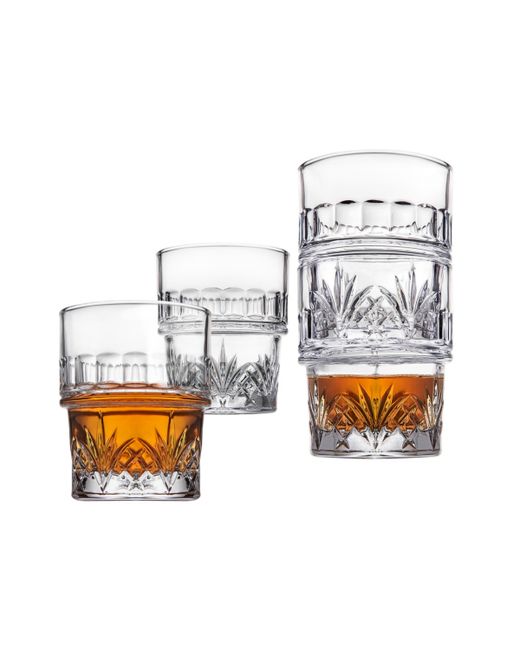 Godinger Dublin Stackable Double Old Fashioned Glass Set of 4