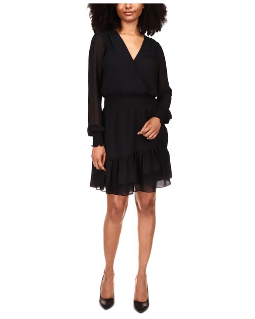 Michael Kors Michael Ruffled Faux-Wrap Dress Regular Petite