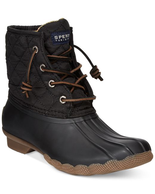 Sperry Saltwater Quilted Duck Booties Shoes