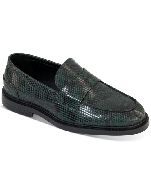 INC International Concepts Inc Killian Snakeskin-Embossed Loafers Created for Macys Shoes