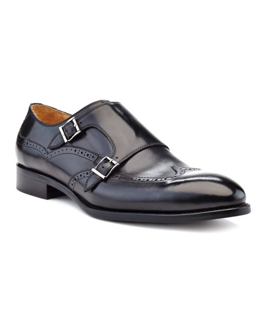 Ike Behar Hand Made Double Monk Strap Shoes