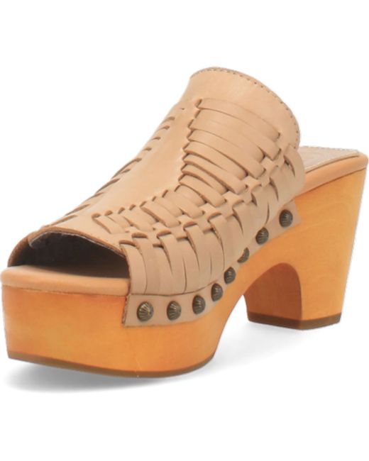 Dingo Dreamweaver Leather Platform Sandal Shoes