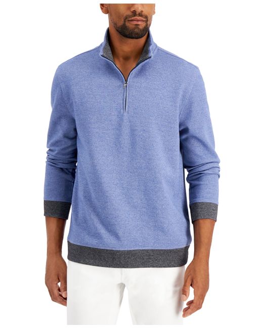 Alfani Regular-Fit Solid 1/4-Zip Sweatshirt Created for Macys