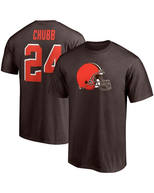 Fanatics Nick Chubb Cleveland Browns Player Icon Name and Number T-shirt