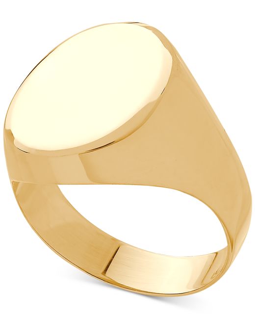 Macy's Polished Oval Signet Ring in 10k Gold