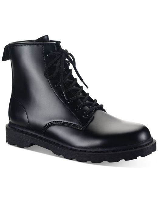 INC International Concepts Faux-Leather Lace-Up Boots Created for Macys Shoes