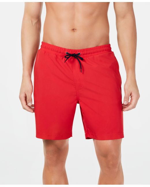Club Room Quick-Dry Performance Solid 7 Swim Trunks Created for