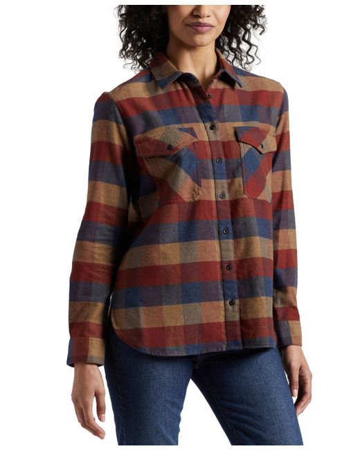 Pendleton Cotton Elbow-Patch Plaid Flannel Shirt
