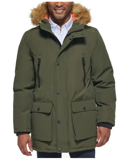 Club Room Parka with a Faux Fur-Hood Jacket Created for