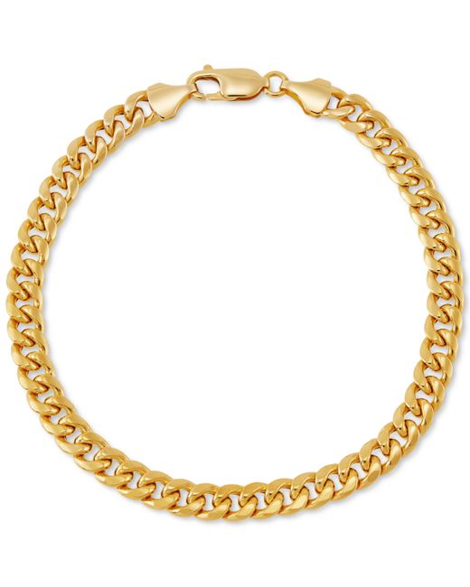Italian Gold Miami Cuban Chain Bracelet in 10k