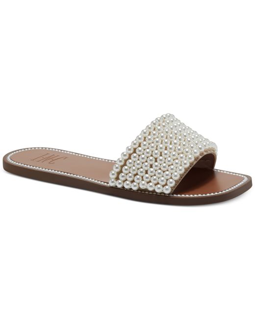 INC International Concepts Pelle Flat Slide Sandals Created for Shoes