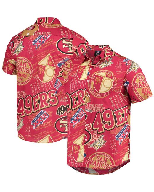 Foco San Francisco 49Ers Thematic Button-Up Shirt