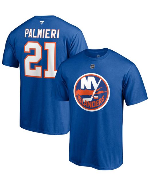 Fanatics Kyle Palmieri New York Islanders Authentic Stack Name and Number T-shirt