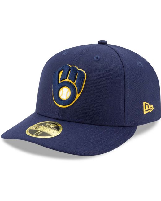 New Era Milwaukee Brewers Authentic Collection On-Field Low Profile 59Fifty Fitted Hat