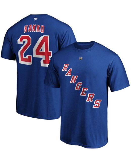 Fanatics Kaapo Kakko New York Rangers Player Authentic Stack Name and Number T-shirt