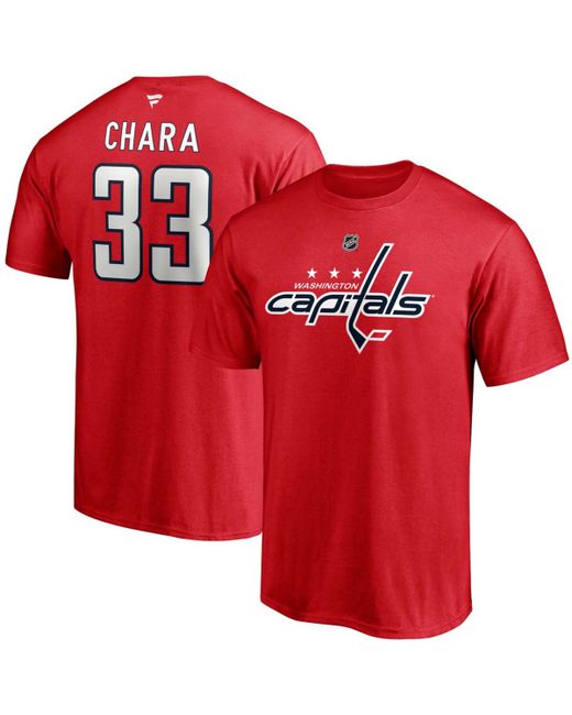 Fanatics Zdeno Chara Washington Capitals Authentic Stack Name and Number T-shirt