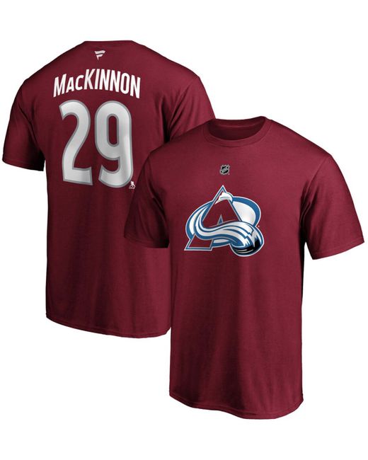 Fanatics Nathan MacKinnon Big and Tall Colorado Avalanche Team Authentic Stack Name Number T-shirt
