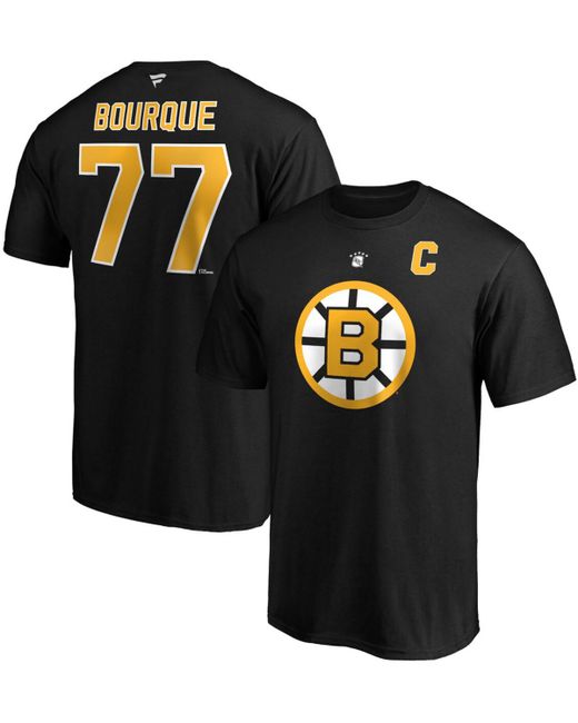 Fanatics Ray Bourque Boston Bruins Authentic Stack Retired Player Name and Number T-shirt