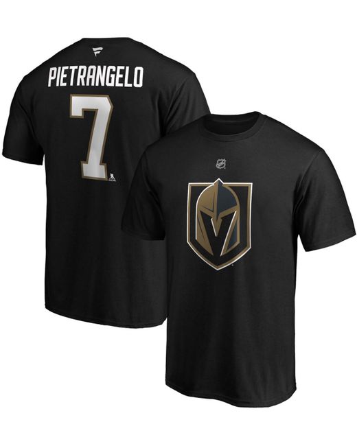 Fanatics Alex Pietrangelo Vegas Golden Knights Authentic Stack Name and Number T-shirt