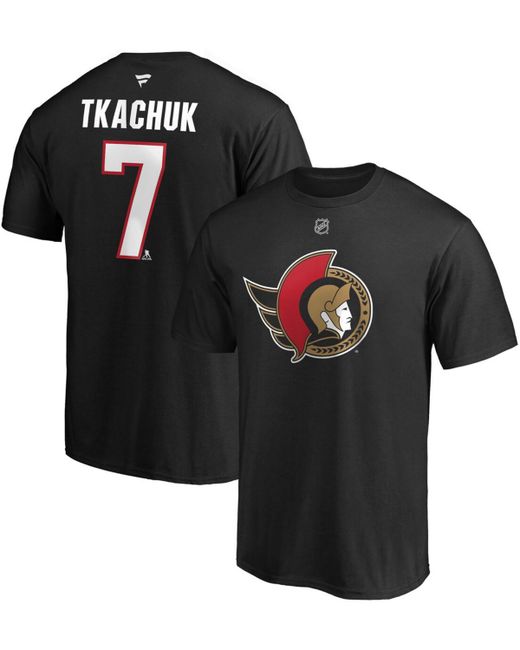 Fanatics Brady Tkachuk Ottawa Senators Authentic Stack Name and Number T-shirt