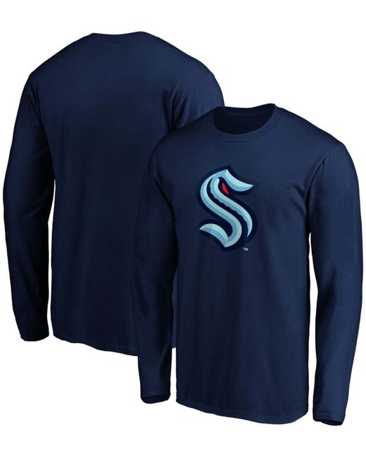 Fanatics Seattle Kraken Primary Logo Big and Tall Long Sleeve T-shirt