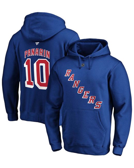 Fanatics Artemi Panarin New York Rangers Authentic Stack Player Name and Number Pullover Hoodie