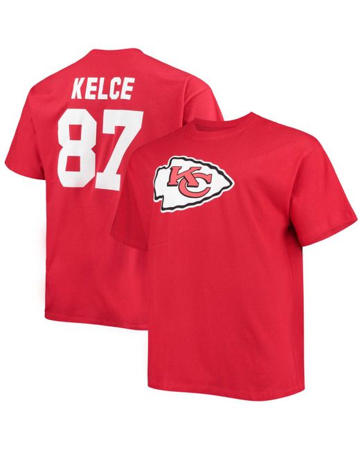Fanatics Big and Tall Travis Kelce Kansas City Chiefs Player Name Number T-shirt