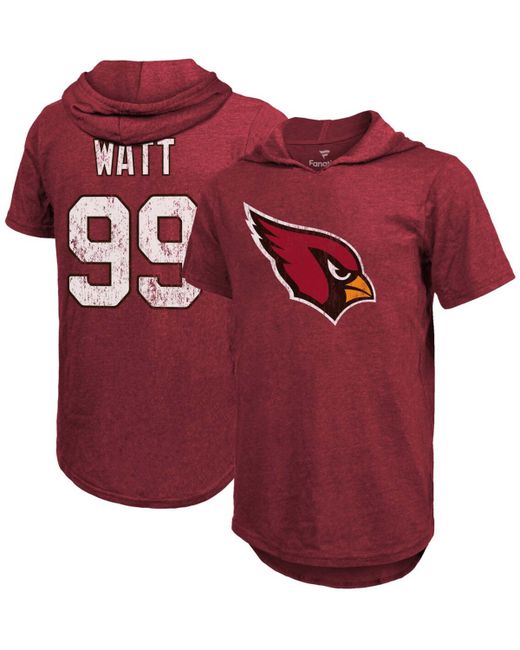 Fanatics J.j. Watt Cardinal Arizona Cardinals Player Name Number Hoodie T-shirt