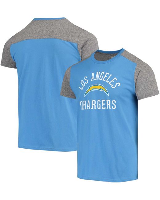 Majestic Powder Gray Los Angeles Chargers Field Goal Slub T-shirt