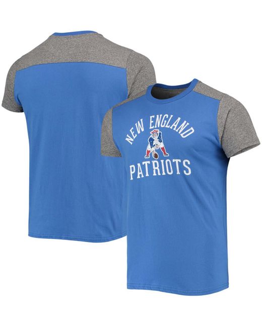 Majestic Royal Heathered New England Patriots Gridiron Classics Field Goal Slub T-shirt