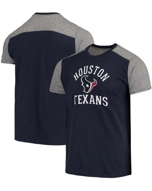 Majestic Navy Gray Houston Texans Field Goal Slub T-shirt