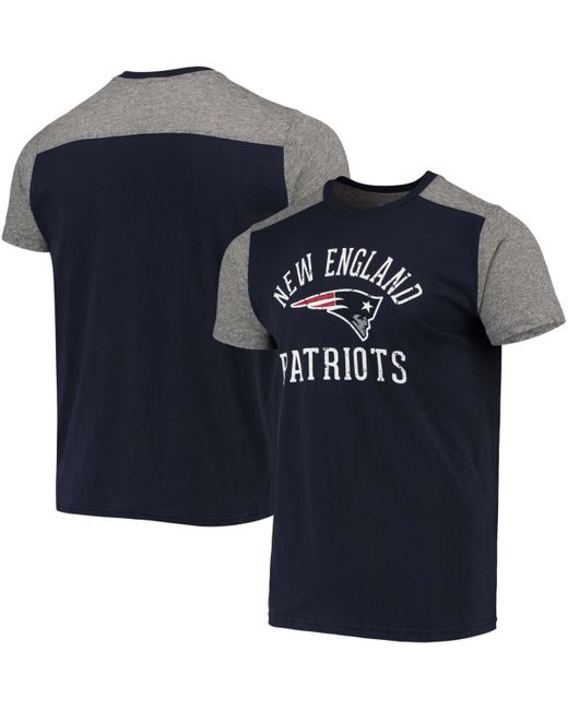 Majestic Navy Gray New England Patriots Field Goal Slub T-shirt