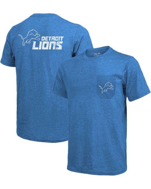 Majestic Detroit Lions Tri-Blend Pocket T-shirt