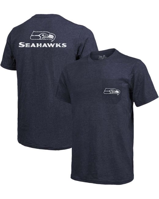 Majestic Seattle Seahawks Tri-Blend Pocket T-shirt College