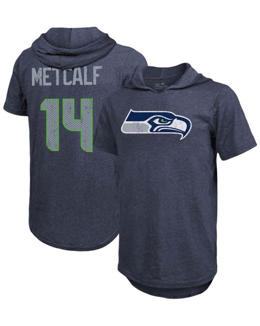 Fanatics Dk Metcalf College Seattle Seahawks Player Name Number Tri-Blend Hoodie T-shirt