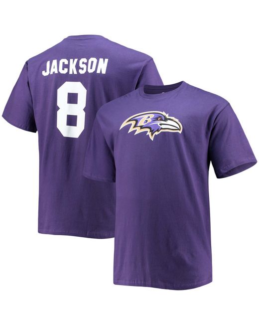 Fanatics Big and Tall Lamar Jackson Baltimore Ravens Player Name Number T-shirt