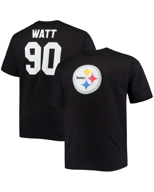 Fanatics Big and Tall T.j. Watt Pittsburgh Steelers Player Name Number T-shirt