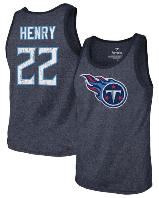 Fanatics Derrick Henry Tennessee Titans Name Number Tri-Blend Tank Top