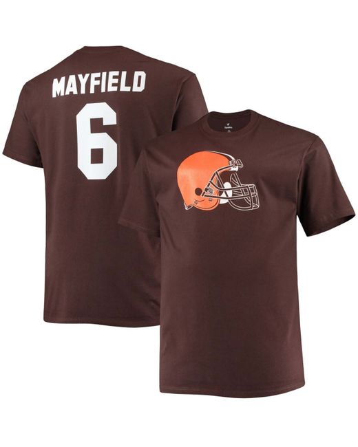 Fanatics Big and Tall Baker Mayfield Cleveland Browns Player Name Number T-shirt