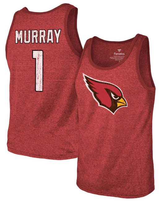 Fanatics Kyler Murray Cardinal Arizona Cardinals Name Number Tri-Blend Tank Top