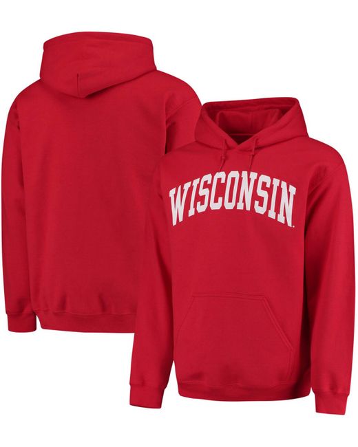 Fanatics Wisconsin Badgers Basic Arch Pullover Hoodie